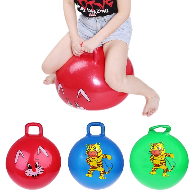 24\" Gorgeous Inflatable Jump Ball Hopper Bounce Retro Ball With Handle