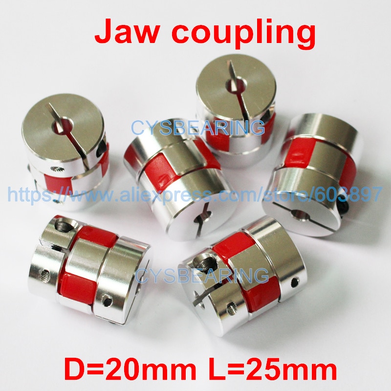 1PC 5MM to 8MM Flexible Jaw Spider Coupler Stepper Motor Shaft Coupling 5*8 MM Diameter 20MM Length 25 MM