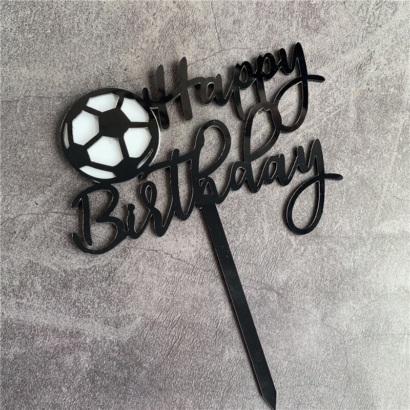 Double-layer Football Theme Cake Decoration Theme Boy Happy Birthday Cake Topper Party Supplies Kids Favors Baby Shower