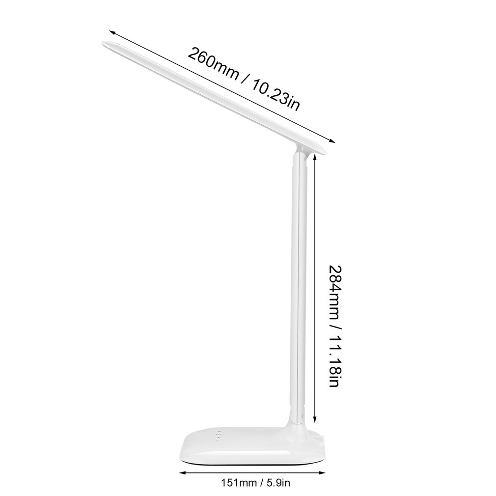 Icoco Led Bureaulamp Met 5-Niveau Dimmer Usb/Wall Charger Verstelbare Dimbare Opvouwbaar Touch Control Oogbescherming 4W