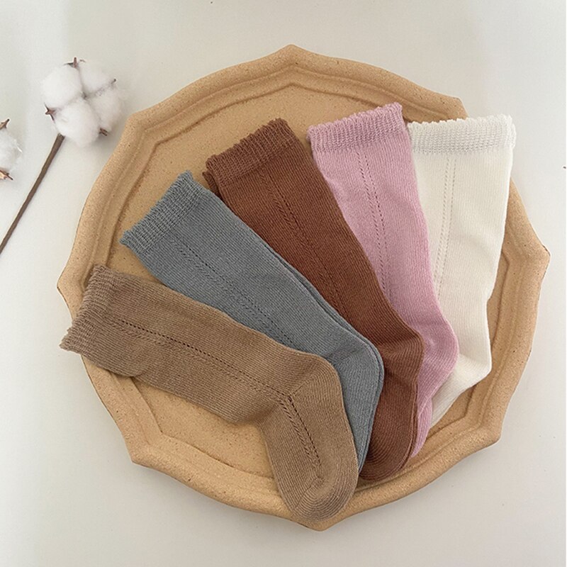 Baby Jongens Meisjes Sokken Knie Hoge Sok Zachte Katoen Peuters Kinderen Lange Sokken Hol Kinderen Socken Unisex Voor 0-5 Jaar