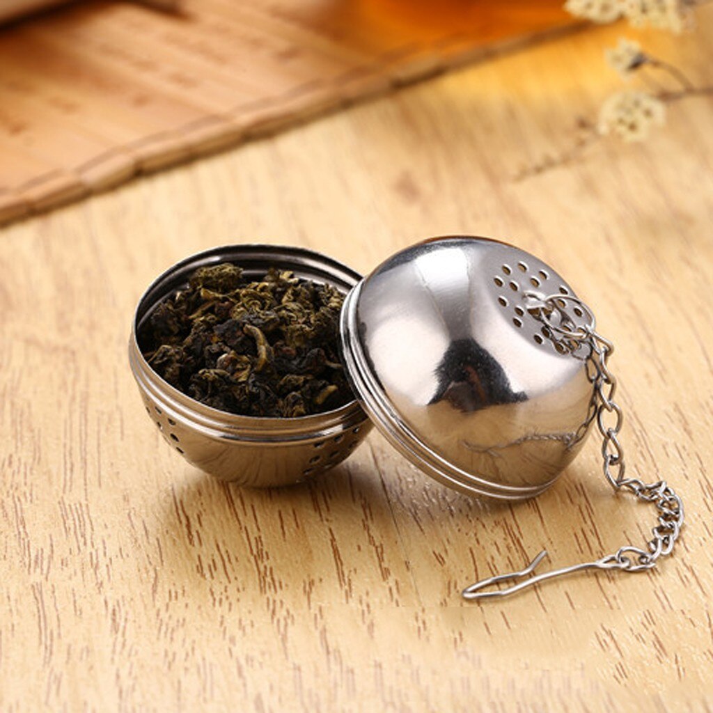 Tea Infusers Stainless Steel Ball Loose Sphere Tea Leaf Strainer Coffee Herbal Spice Filter Diffuser Handle Tea Ball