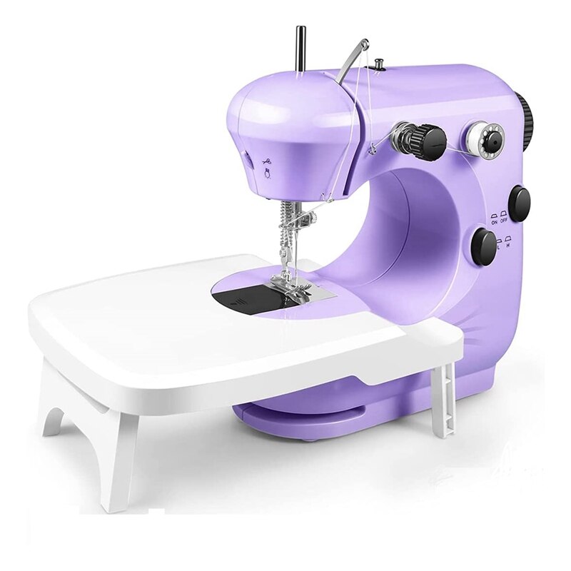 Sewing Machine, Mini Sewing Machine for Beginners, 2-Speed Portable Sewing Machine with Extension Table: Pink