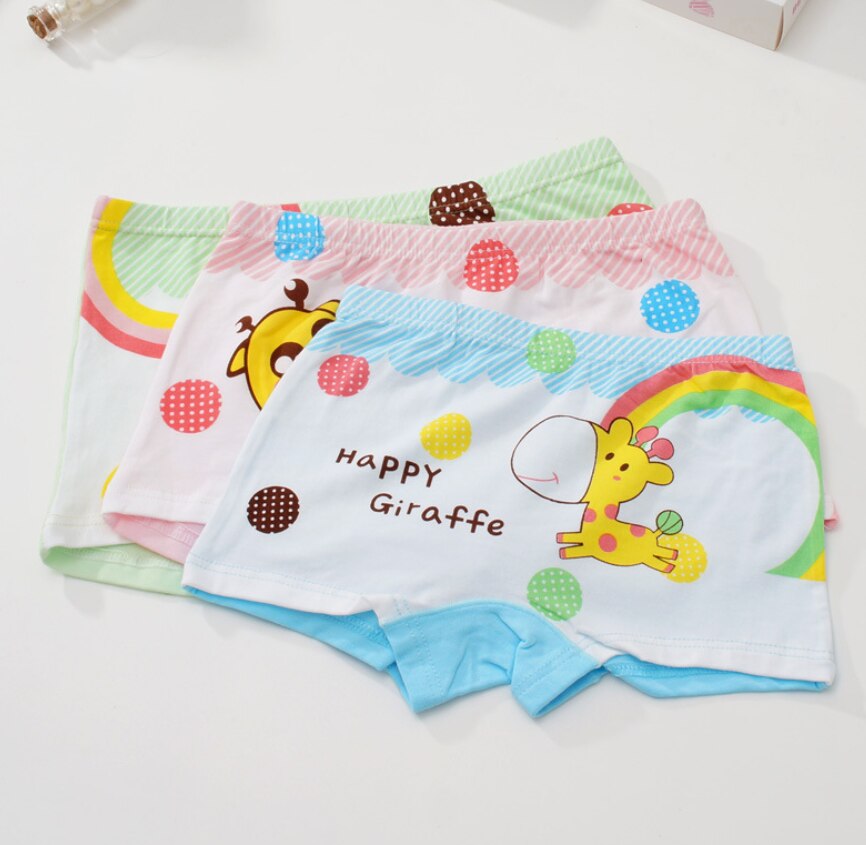 4 pz/lotto ragazze Boxer in cotone cartone animato femminile stampato intimo bambino slip mutandine