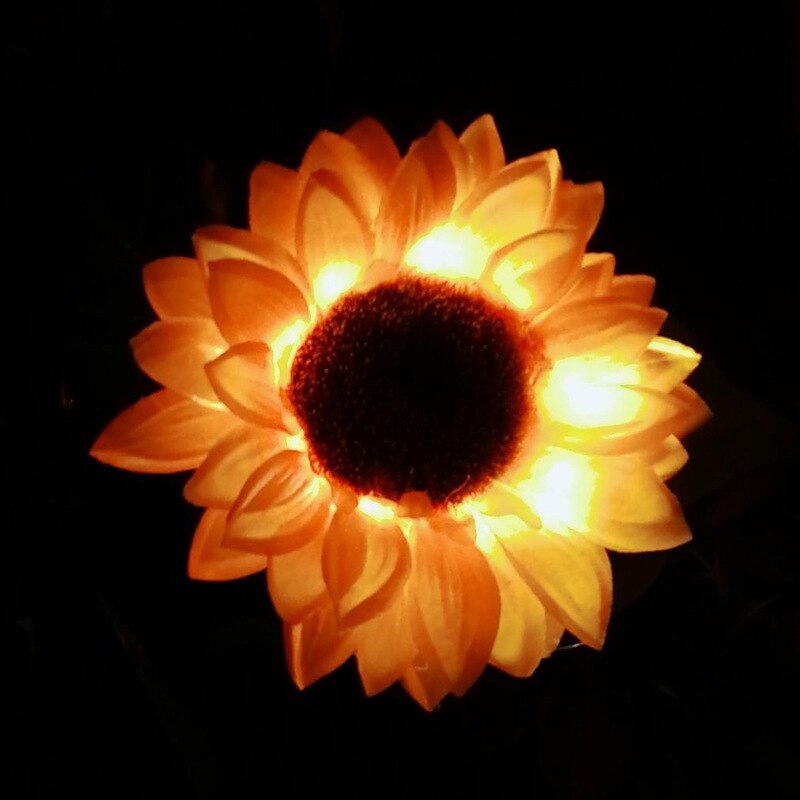 Led solcell solros mark lampa utomhus vattentät trädgård sol solros gräsmatta lampa sol lampor för trädgård dekoration