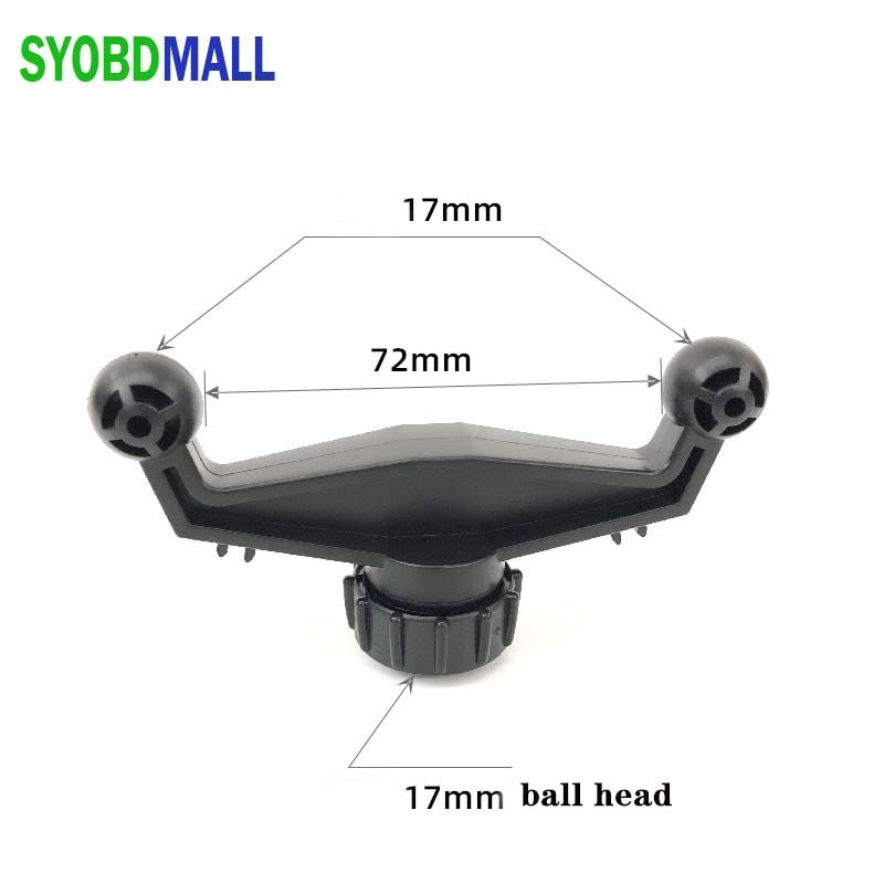 17mm Dual Ball Head Base Car Mobile Phone One-to-two Holder Mount for Car Dashboard Suction Cup Fixed Phone bracket Accessories