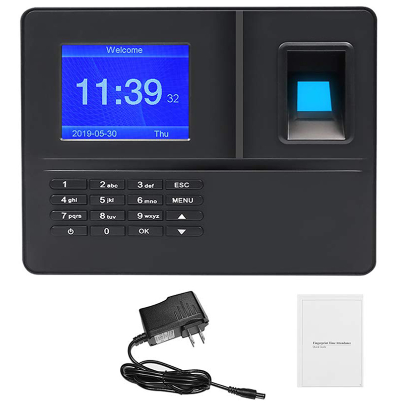 US Plug,H6 Attendance Machine ligent Biological Fingerprint Password Attendance Machine Employee Sign-In Recorder: Default Title