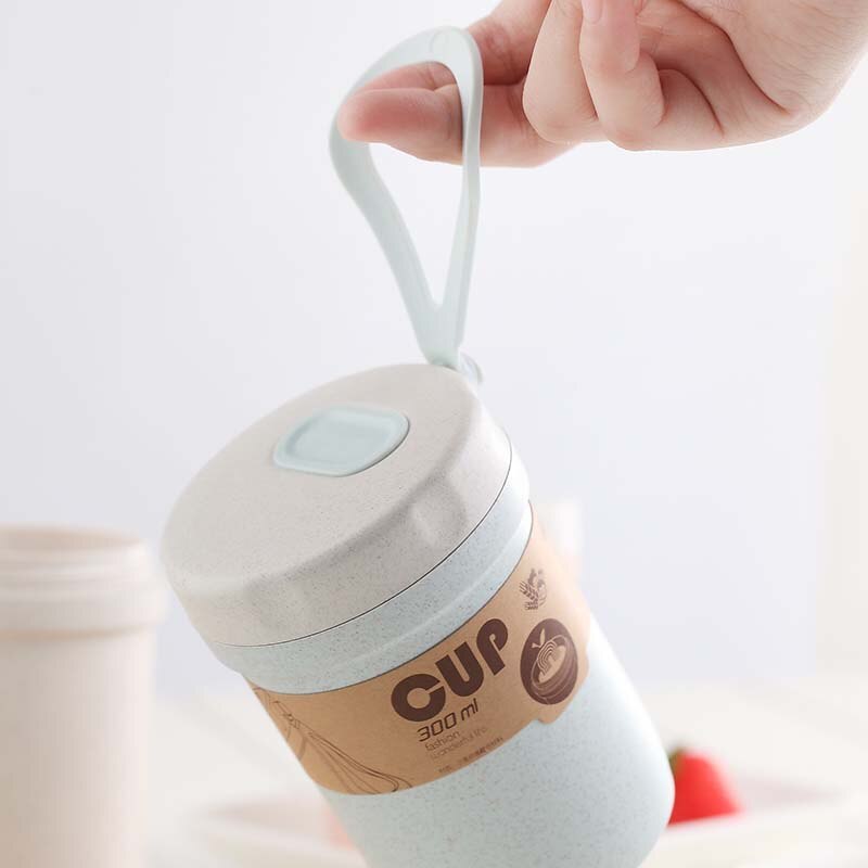 Baby kinderontbijtgranen mee te nemen tarwe snackbeker met deksel lekvrij bewaar melk pap ontbijtbeker cornflakes voedselcontainer 300ml