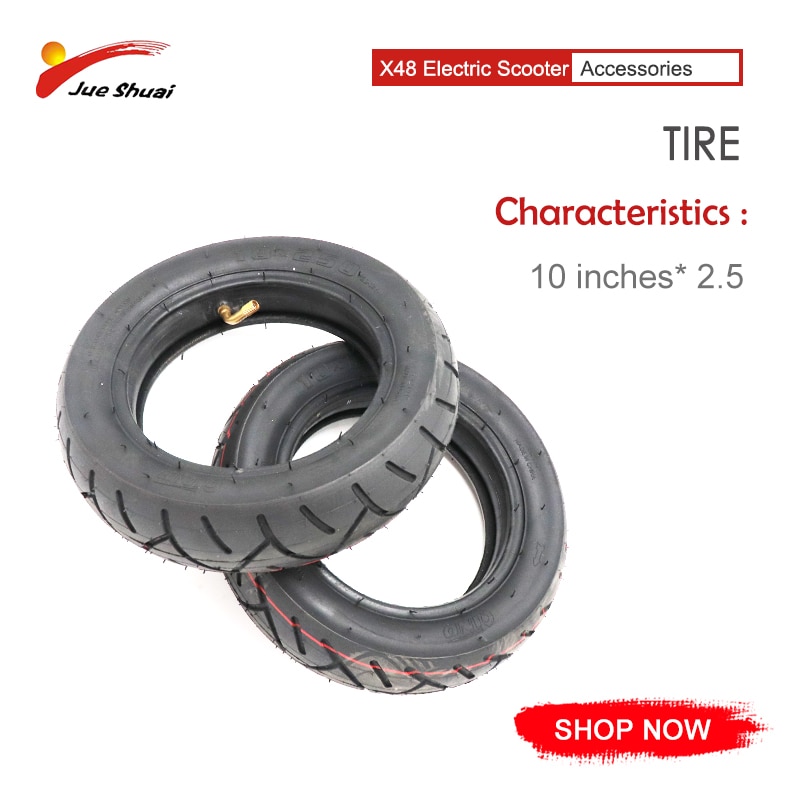 Tire for X48 electric scooter 10 inches*2.5 high black tires for scooter durable 10 inch e scooter e bike Tire reifen