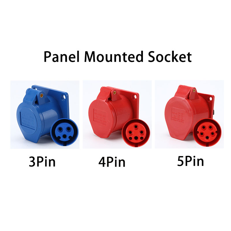 Spina e presa industriali maschio femmina impermeabile 3P/4P/5P connettore elettrico 16A IP44 presa a parete AC 220-250V: multicolore / 3 persone