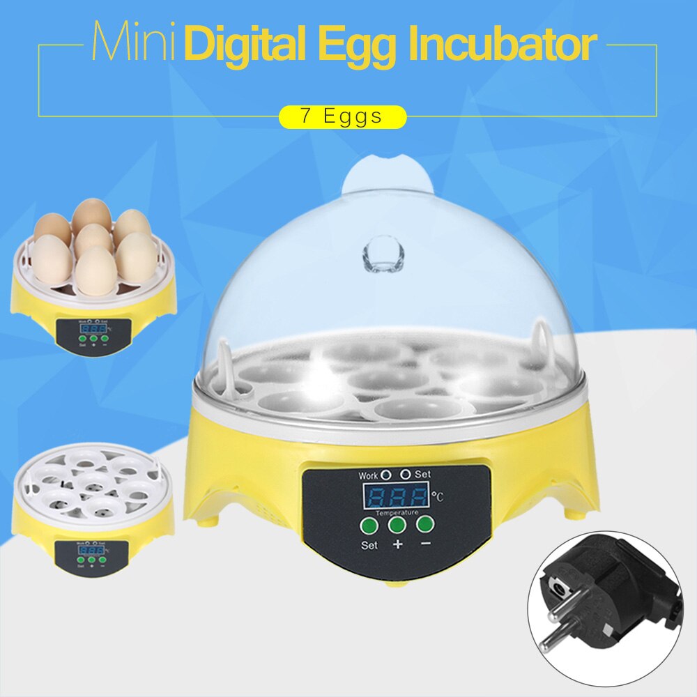 Digital æg inkubator klækker gennemsigtig æg klækemaskine automatisk temperaturkontrol til kylling and fugl æg  ac220v