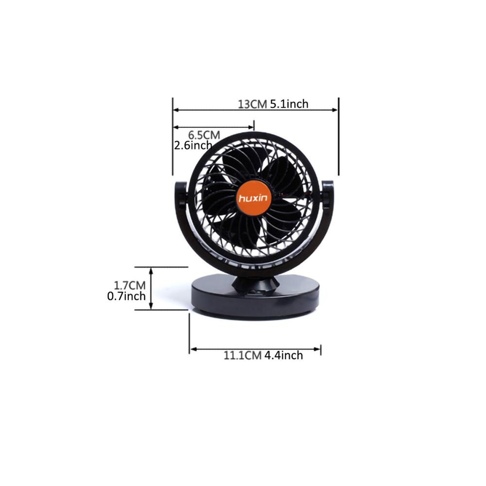 Car Fan Suction Cup Car Seat Back Single Head Car Fan 12V Universal Large Wind Two Speed Control Car Fan