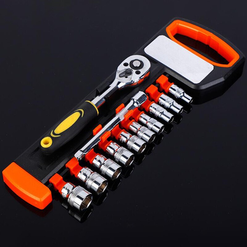 Botique-12 Pieces 3/8 inch Ratchet Socket Wrench Set Hexagon Socket Wrench Auto Repair Tool Wrench Socket Repair Tool