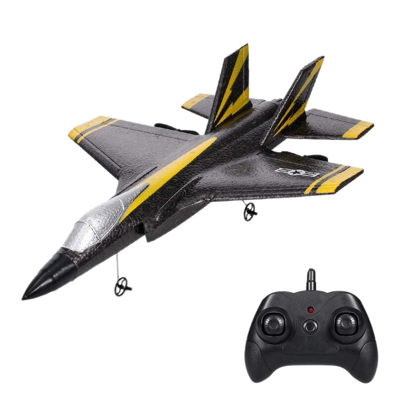 RC Glider Plane With LED Lights - 2.4GHz Remote Control Airplane For Beginners & Kids, 3 Batteries
