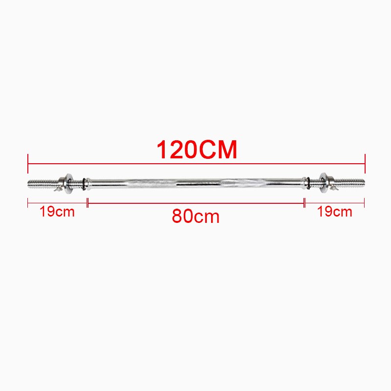 1,2 M/1,5 M Fitness peso una formación Barbell barra estándar de 25mm recto curva pesa barras gimnasio Body para el hogar de equipos de construcción: 1.2m Straight Bar