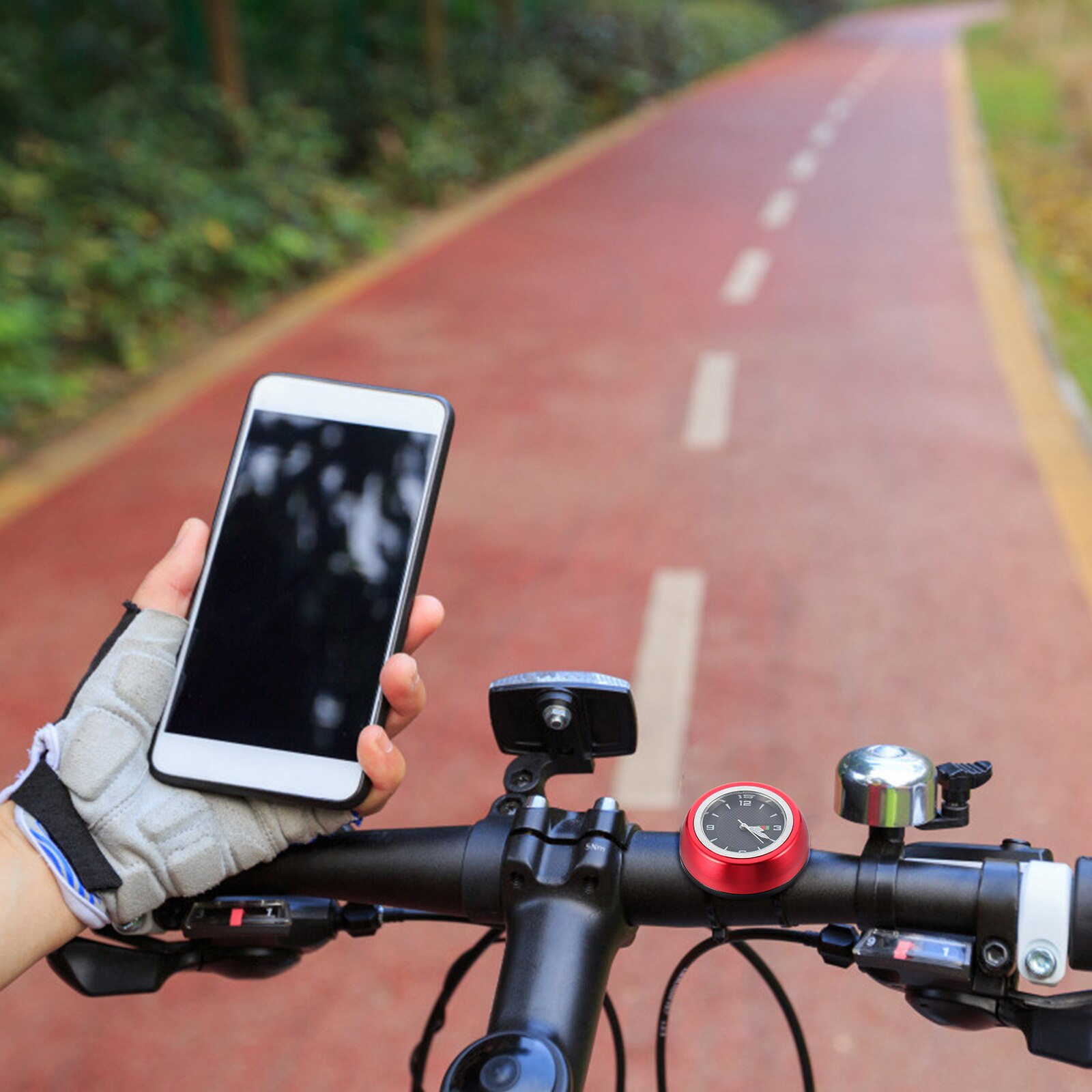 Bike Headset Stem Watch Road Bike Clock Cycling Head Parts Timepiece Bike Supply