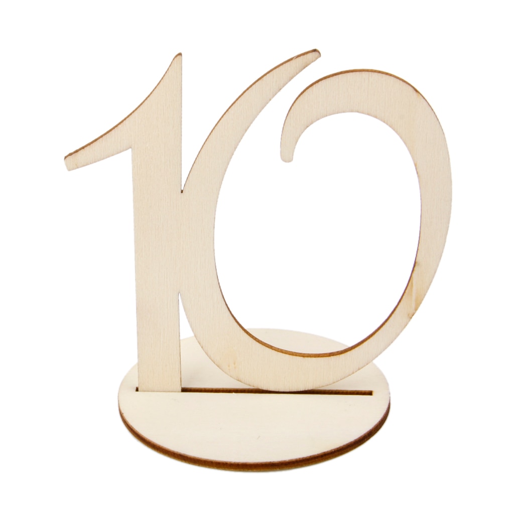 Mdf Houten 10 Cm Tafel Nummers 1-10 Base Set Bruiloft Verjaardagsfeestje Bruiloft Tafel Decoratie Aantal Houder Party
