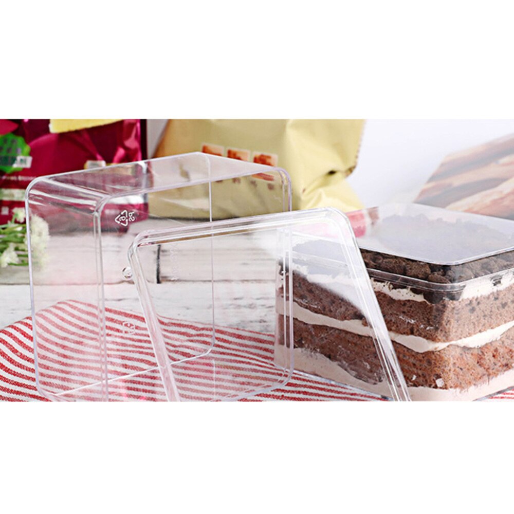 10Pcs Clear Dessert Container Mille Crêpe Cake Dozen Met Deksel Ijs Cupcake Case