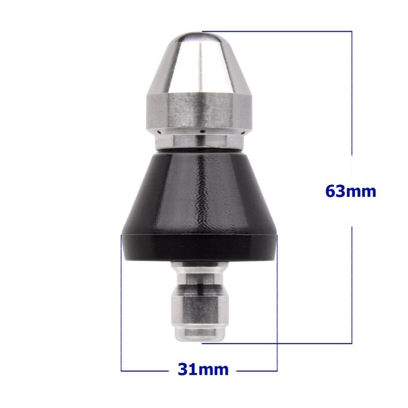Hoge Druk Waterstraal Afvoerpijp Riool Reiniging Nozzle Roterende Rioolreiniging Nozzle Quick Connect Afvoer Reinigen Water Nozzle