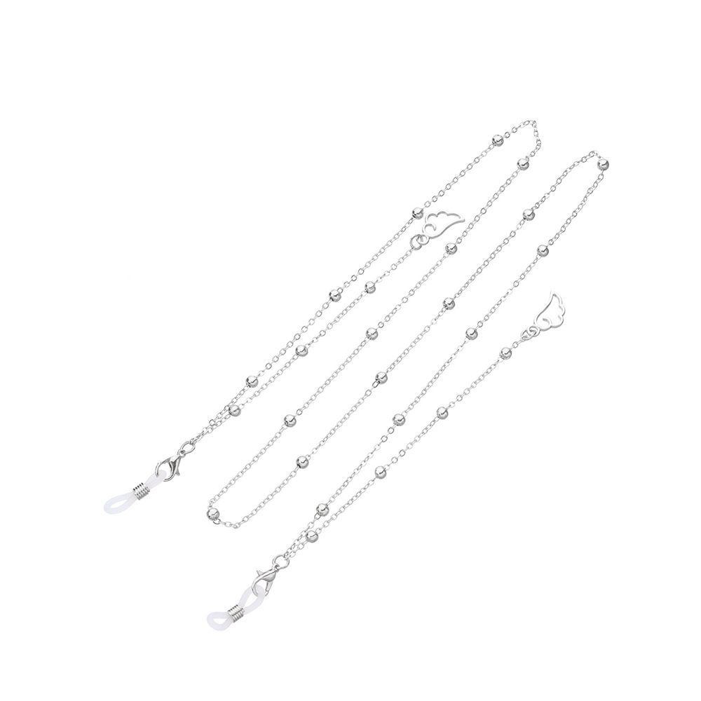 Women Eyeglass Chain Hollow Star Pearl Beaded Sunglasses Reading Glasses Lanyard Eyewear Holder Neck Strap Rope: Brown