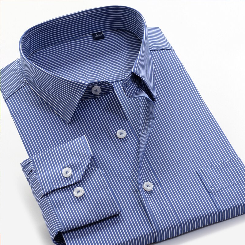 Stor størrelse 10xl 9xl 8xl 7xl 6xl forretningsstripet skjorte for menn i klassisk stil uformelle løse langermede skjorter merkeklær: 948002 / 44 or 4xl