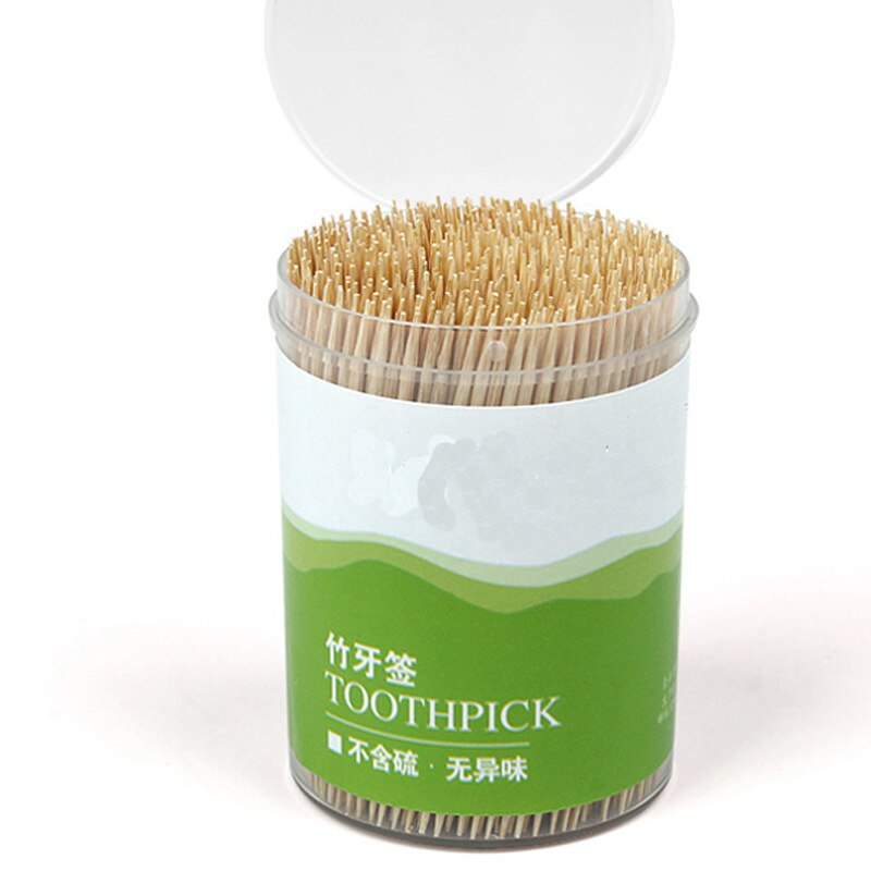 Tooth Stick 500pcs Dental Flosser Disposable Bamboo Toothpicks Tooth Picks Holder Box Interdental Cleaning Hygiene Teeth
