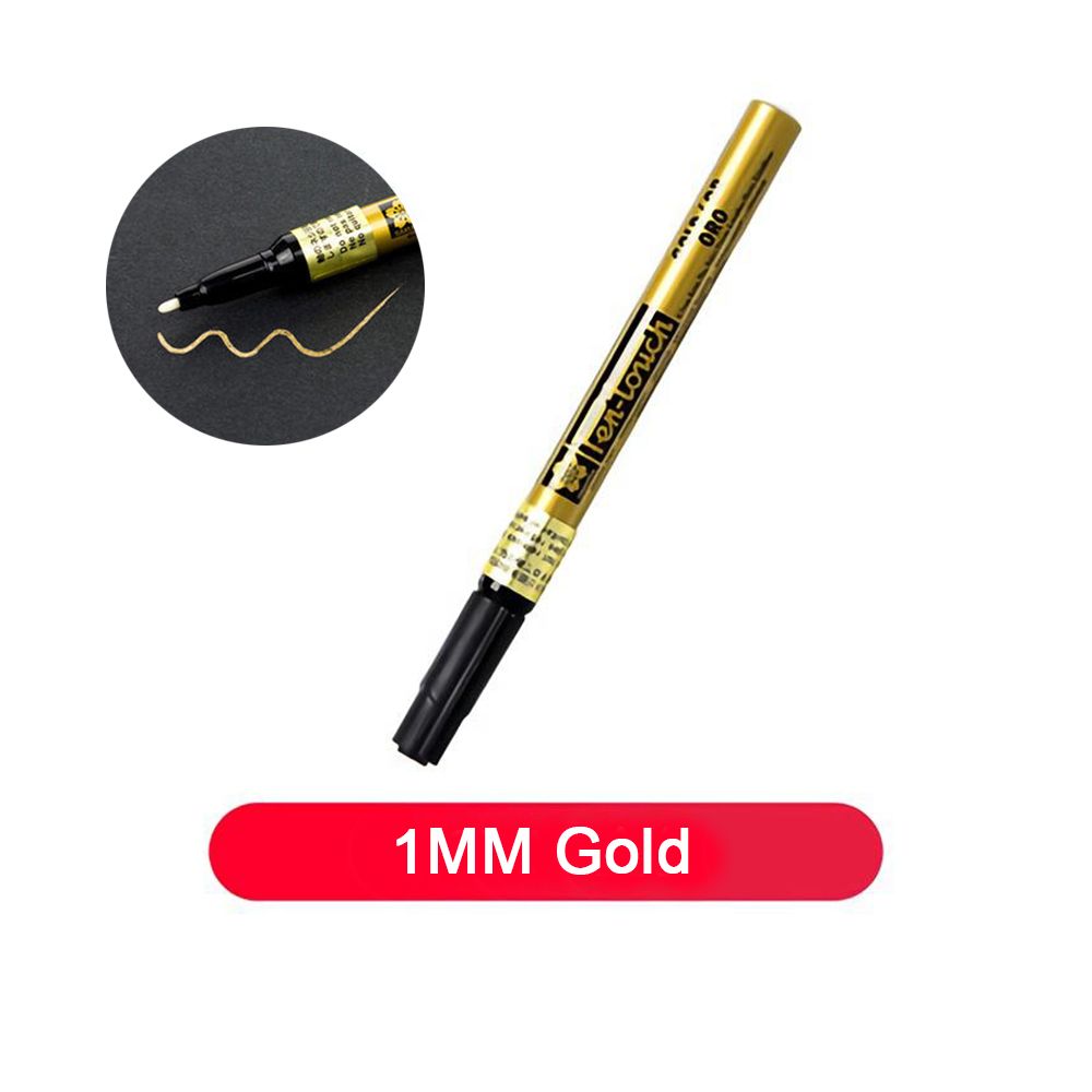 Rotulador líquido cromado a prueba de decoloración, herramienta de arte de pintura pintada a mano, Album DIY: gold-1mm