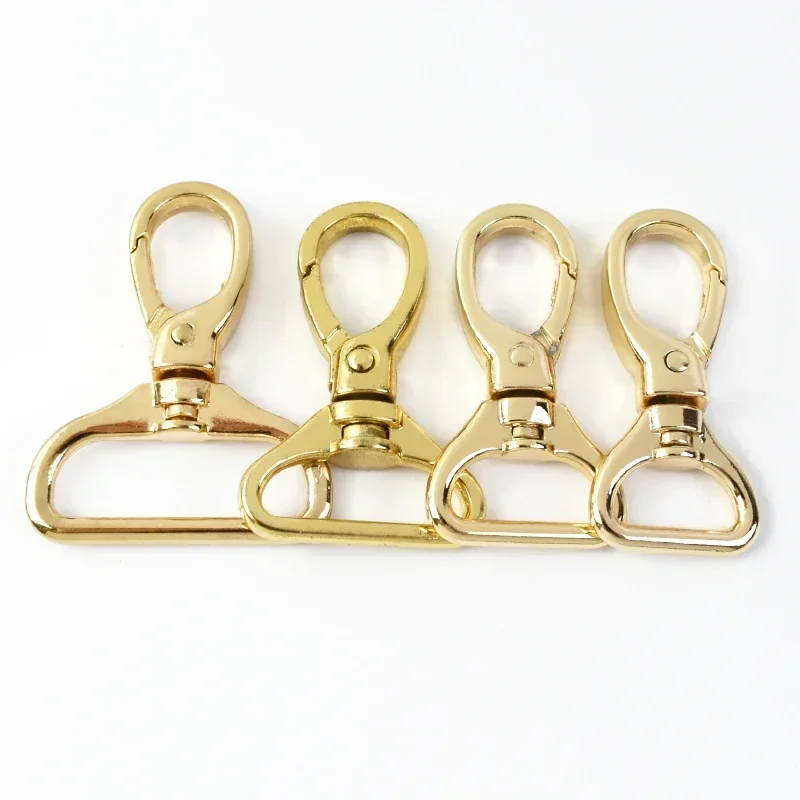5/10/20Pcs 15/20/26/32mm Metal Bag Belt Buckles Swivel Lobster Clasp Buckle Carabiner Snap Hook Keychain DIY Sewing Accessories: 10# / Gold