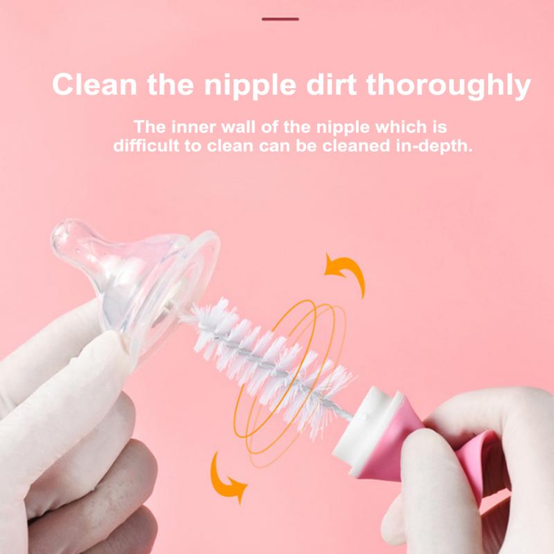 Washing Cup Cleaning Feeding Bottle Brush Multifunctional Temperature Resistance Spout Tube Teat Non Toxic Kitchen Soft Silicone