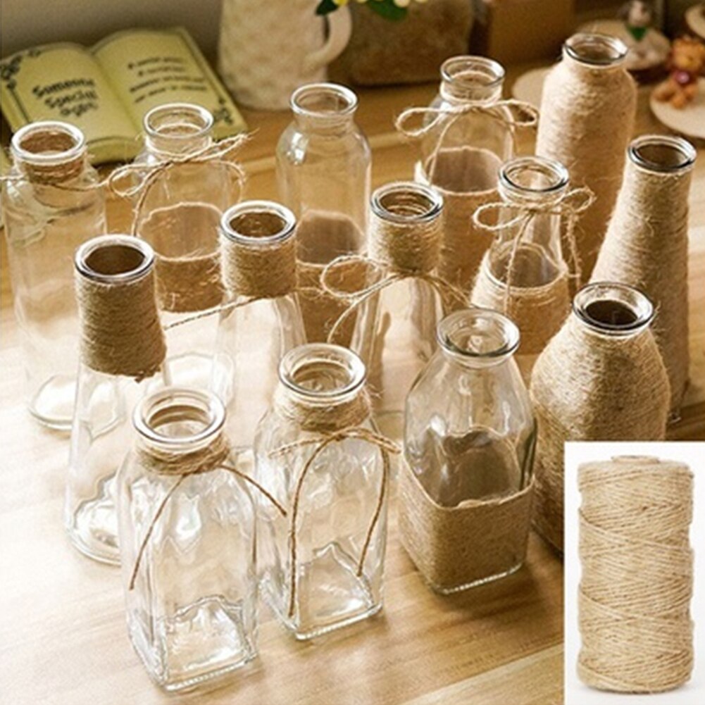 100M/Roll Strings Lights For Gardening Applications Jute Durable Craft Cord Natural Twine DIY Rope Best Arts