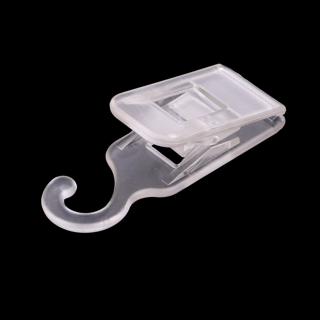 10 stück Mehrzweck Klar Kunststoff Clips Haken Büro Papier Clip Dokument Griff Markt Schild Haken