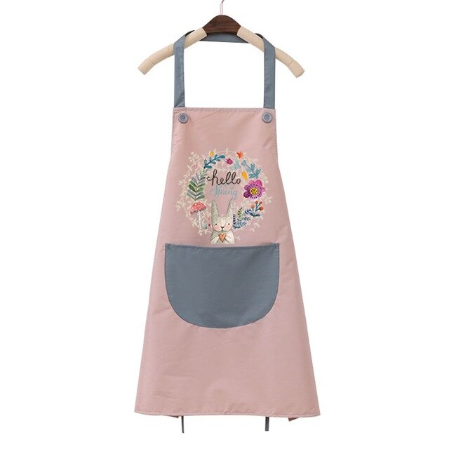 Waterproof Kitchen Apron Chef BBQ Cooking Baking Apron With Big Pocket For Women Work Apron BBQ Or Picnic: 5