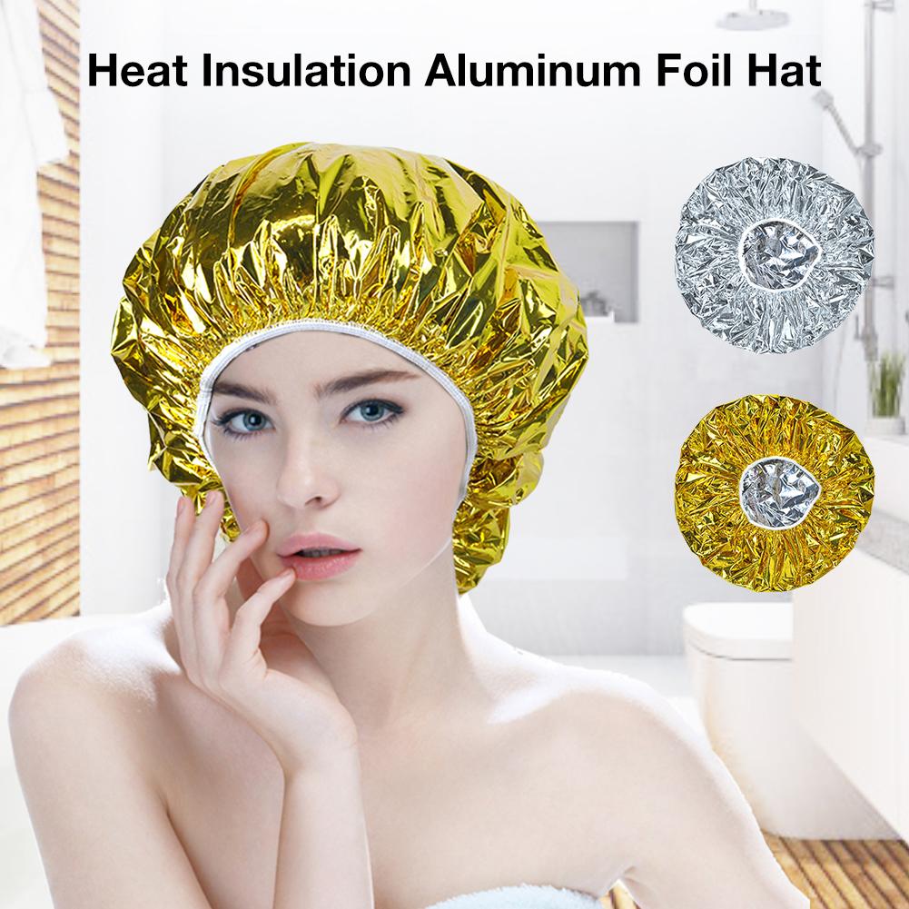 Tapones de papel de aluminio a prueba de agua, gorros de ducha desechables portátiles para salón de Spa, cuidado del cabello, 1 ud.