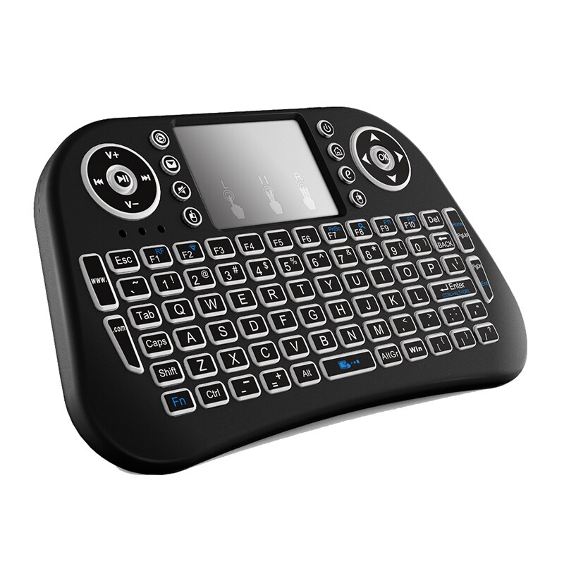 7 Kleur Backlit I10 Mini Draadloze Toetsenbord 2.4G Air Mouse Met Touchpad Afstandsbediening Voor Android Tv Box Mini pc Vs Mini I8