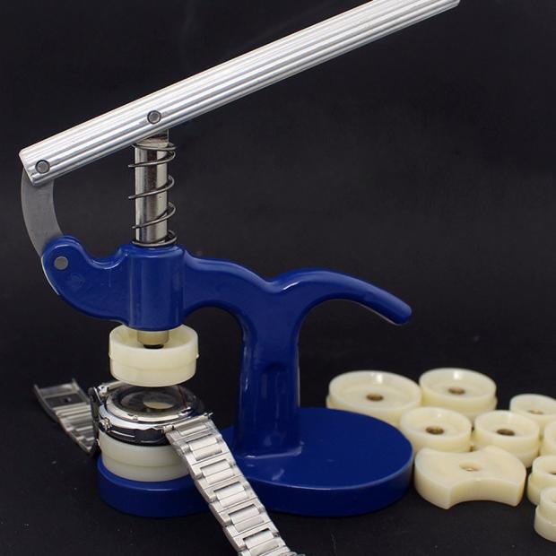 Watch Case Press 12 Dies Watch Crystal Front Back Case Cover Screw Press Presser Close Watchmakers Repair Kit Tool