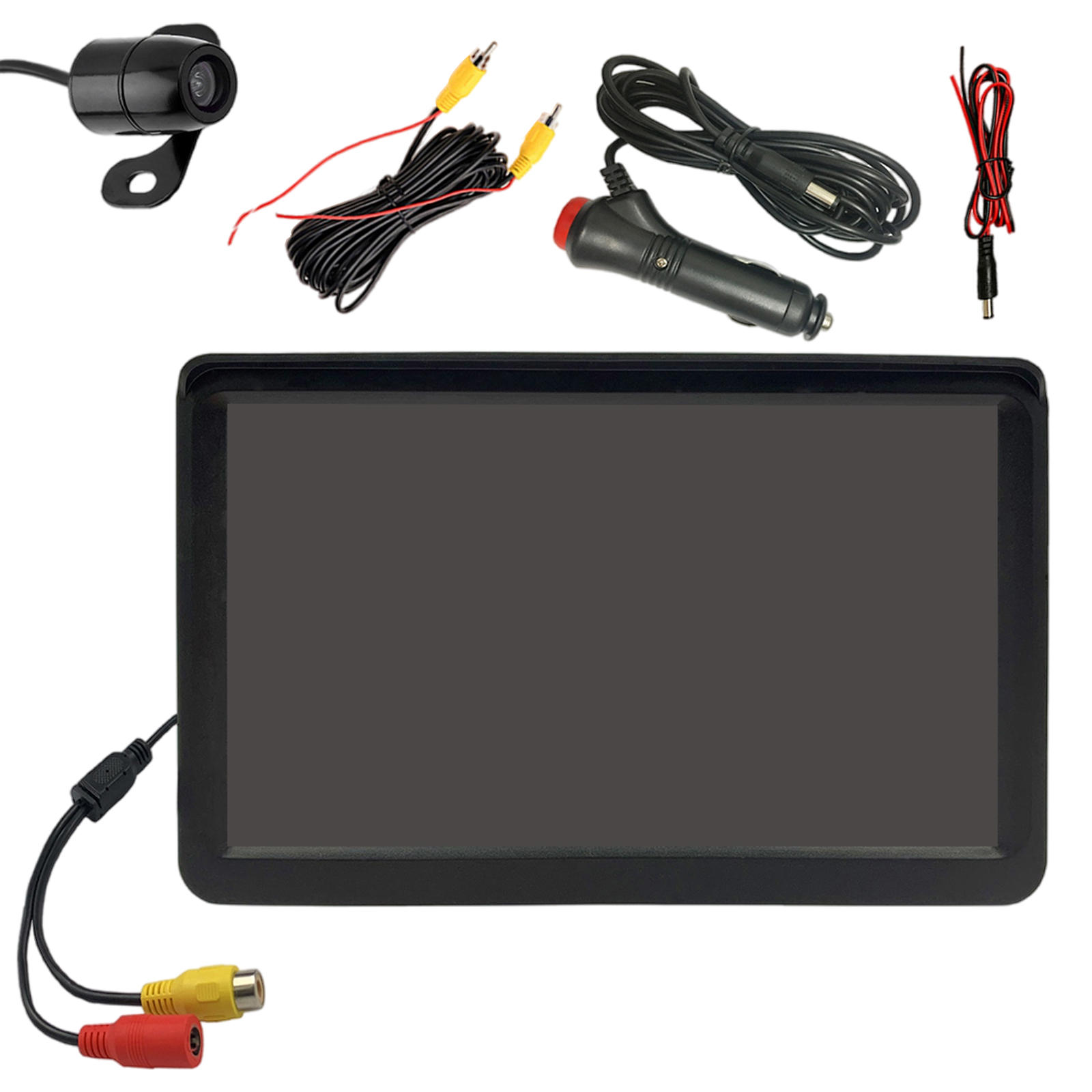 Backup Car Monitor LCD 7 inch Waterproof Distance Lines 1024x600 HD Lens 12V Reverse Camera Kit for Parking Vehicles