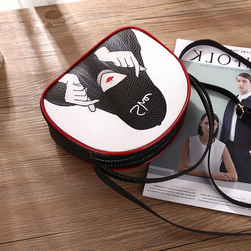 Dames kleine tas cartoon meisjes groep messenger bag rits gesloten schoudertas hiphop stijl telefoontas