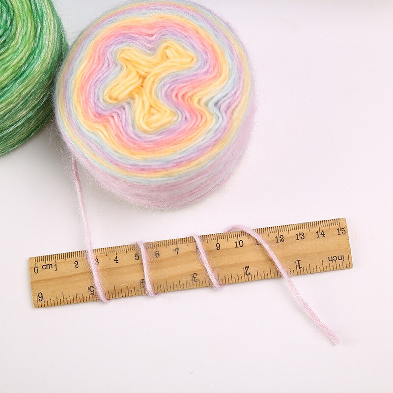 Wool Mohair Yarn Crochet Hand Knitting Soft Segment Dyed Plush Fine Yarn Cotton Angola Amorous Colourful Thread