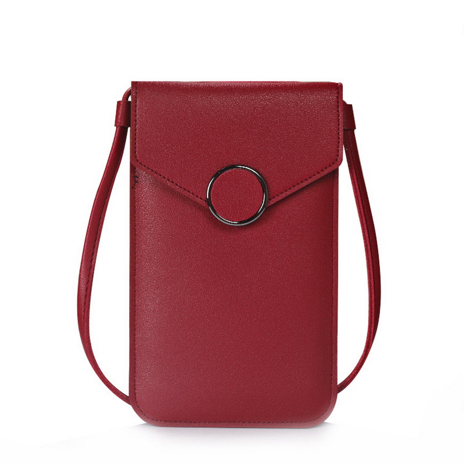 Vrouwen Tas Touch Screen Mobiele Telefoon Purse Smartphone Portemonnee Lederen Schouderband Handtas S10 Huawei P20: red