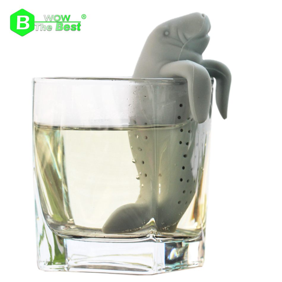 Cute Silicone Shark tea infuser Leaf Strainer Herbal Spice Filter Diffuser Filter Teapot Teabags for Tea & Coffee Drinkware: morse