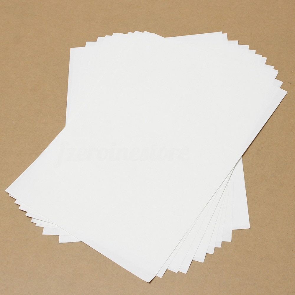Papel de transferencia térmica A4 para planchar, prensa de papel de transferencia térmica para camisetas de algodón ligero, impresión de inyección de tinta, 50 Uds.