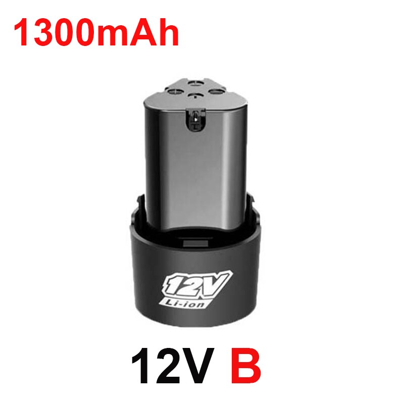 12v genopladeligt universelt batteri litiumbatteri til el-boremaskiner el-skruetrækker li-ion-batteri: 1300 mah 12v b