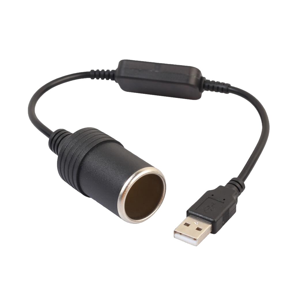 Bil 5v usb  to 12v sigarettenner stikkontakt adapter