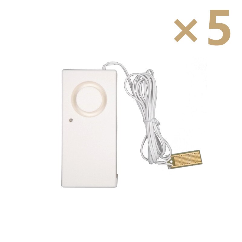 Alarm Water Leakage Alarm Detector SmartHome Independent Water Leak Sensor Detection Flood Alert Overflow Security Alarm System: 5PCS