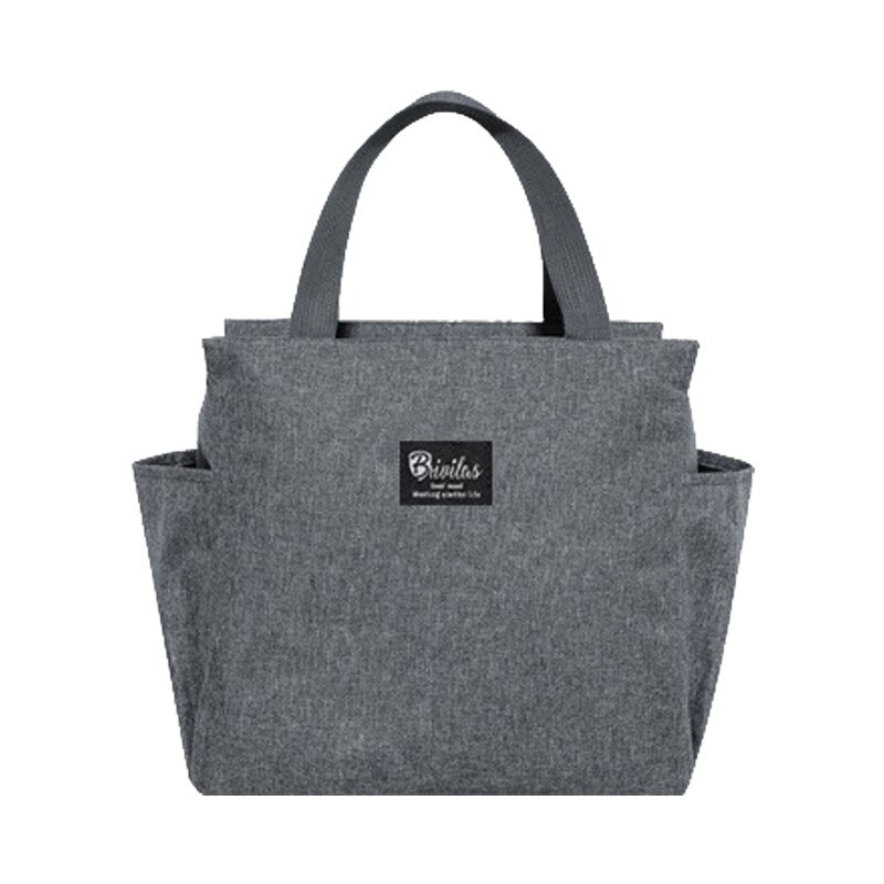 Grote Lunch Tas Voor Vrouwen Thermische Voedsel Carrier Werk Tas Grote Capaciteit Koeltas Maaltijd Prep Lunchbox Verpakt Lunch: Gray