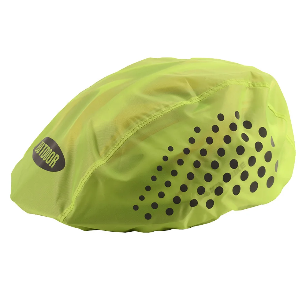 Cubierta impermeable para casco de bicicleta con tira reflectante, gorra para ciclismo de montaña y carretera, cubierta para lluvia, cubierta protectora de tela Oxford