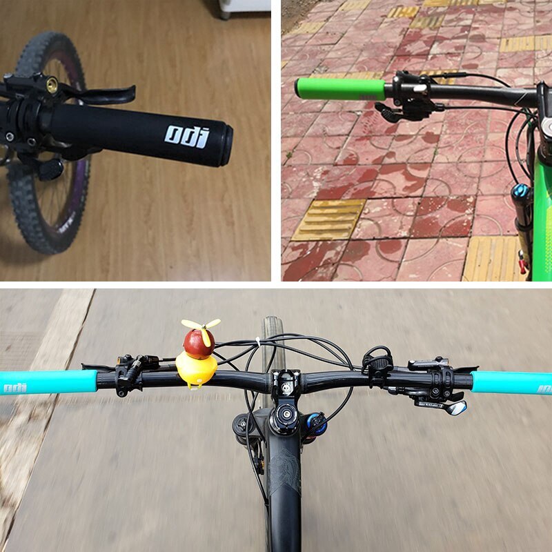1 par odi cykelstyrhandtag manopole mtb handtag cykelstyreskydd med stångändpluggar mountainbiketillbehör