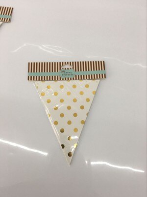 Happy birthday party decoration banner Pink Gold birthday party background wall decoration: gold dot banner