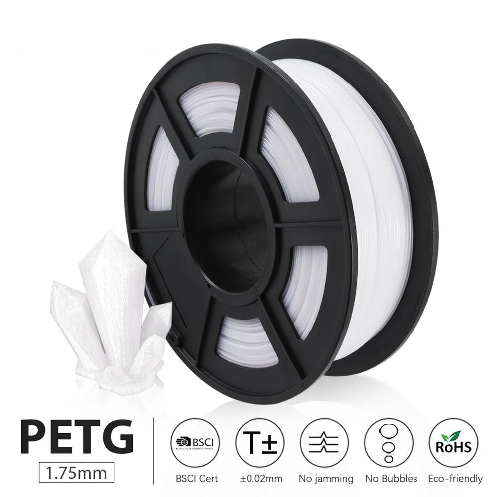 1kg PETG Translucence di Stampa Filamento con Spool per FDM 3D Filamenti Stampante 1.75 MILLIMETRI Durezza Paralume Materiale Di Consumo: White