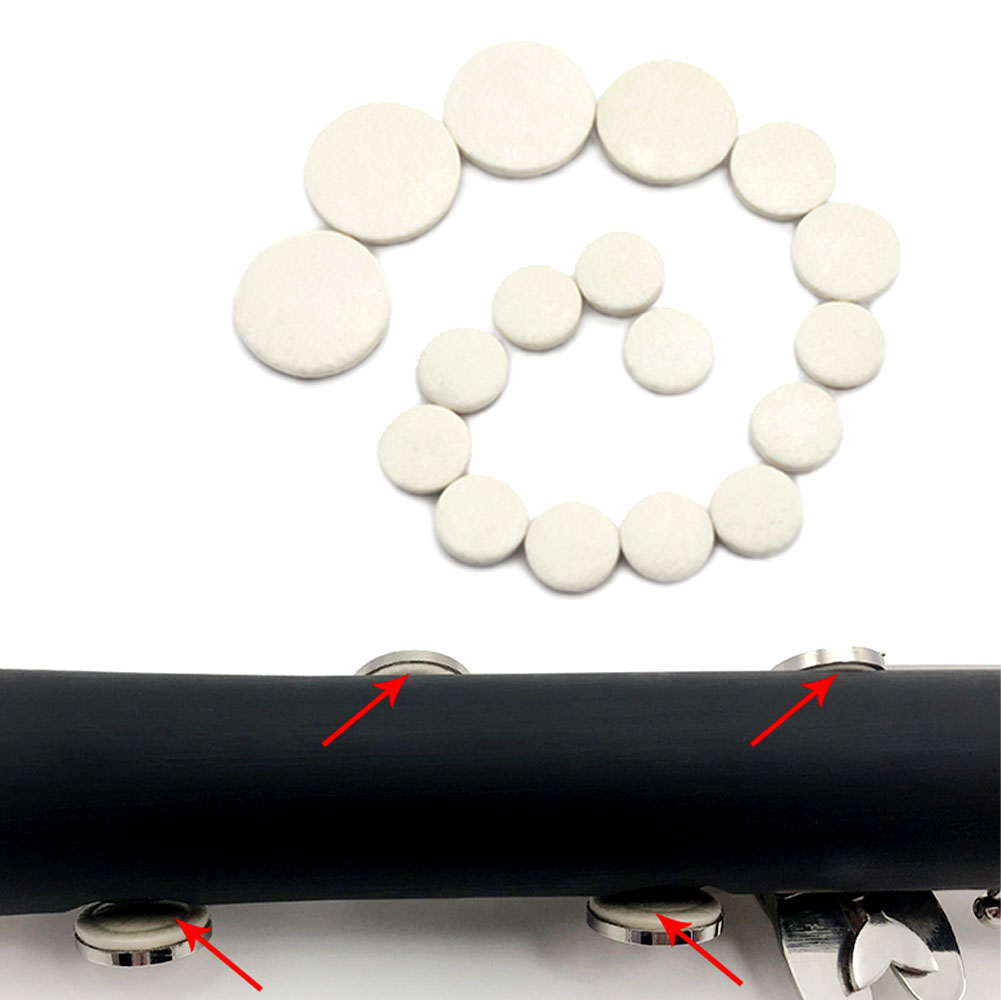 Tampon d&#39;étanchéité de remplacement pour clarinette musicale, 17 pièces, Instrument à vent, entraînement, trou de son, coussin universel